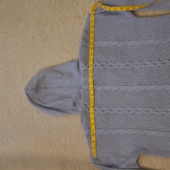 NWT Karl Lagerfeld Gray Hooded Sweater Jacket with Patches Size M - Picture 7 of 10